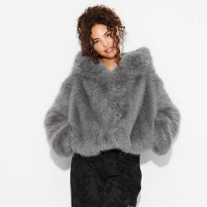 Hooded Faux Fur jacket